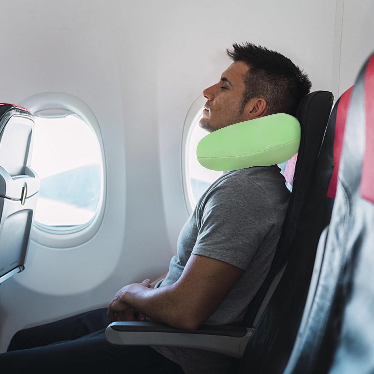 Neck Pillows for Sleeping, Memory Foam Travel Pillow, Pink