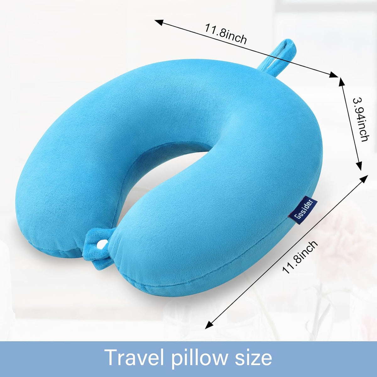 Neck Pillows for Sleeping, Memory Foam Travel Pillow, Pink