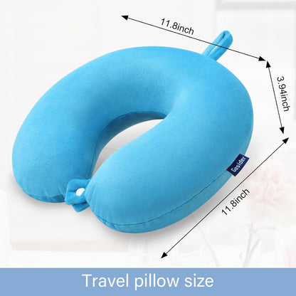 Neck Pillows for Sleeping, Memory Foam Travel Pillow, Pink