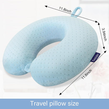 Neck Pillows for Sleeping, Memory Foam Travel Pillow, Pink