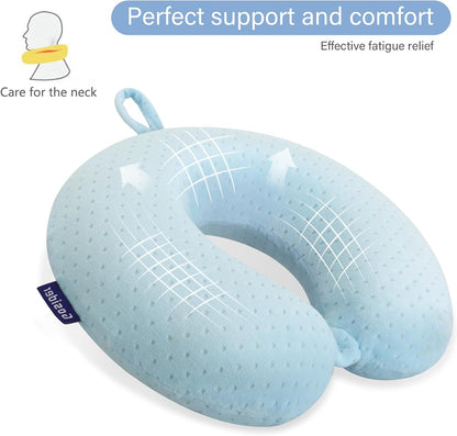 Neck Pillows for Sleeping, Memory Foam Travel Pillow, Pink