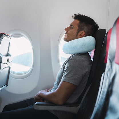 Neck Pillows for Sleeping, Memory Foam Travel Pillow, Pink