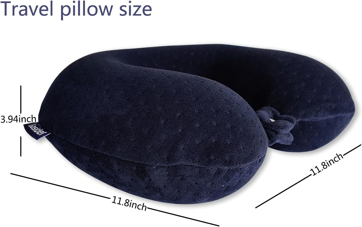 Neck Pillows for Sleeping, Memory Foam Travel Pillow, Pink