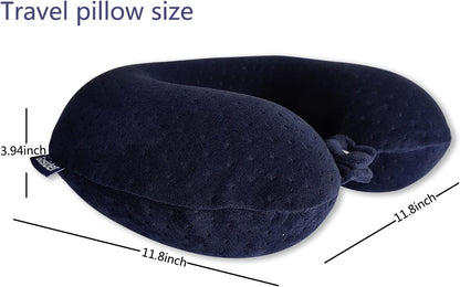 Neck Pillows for Sleeping, Memory Foam Travel Pillow, Pink