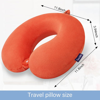 Neck Pillows for Sleeping, Memory Foam Travel Pillow, Pink