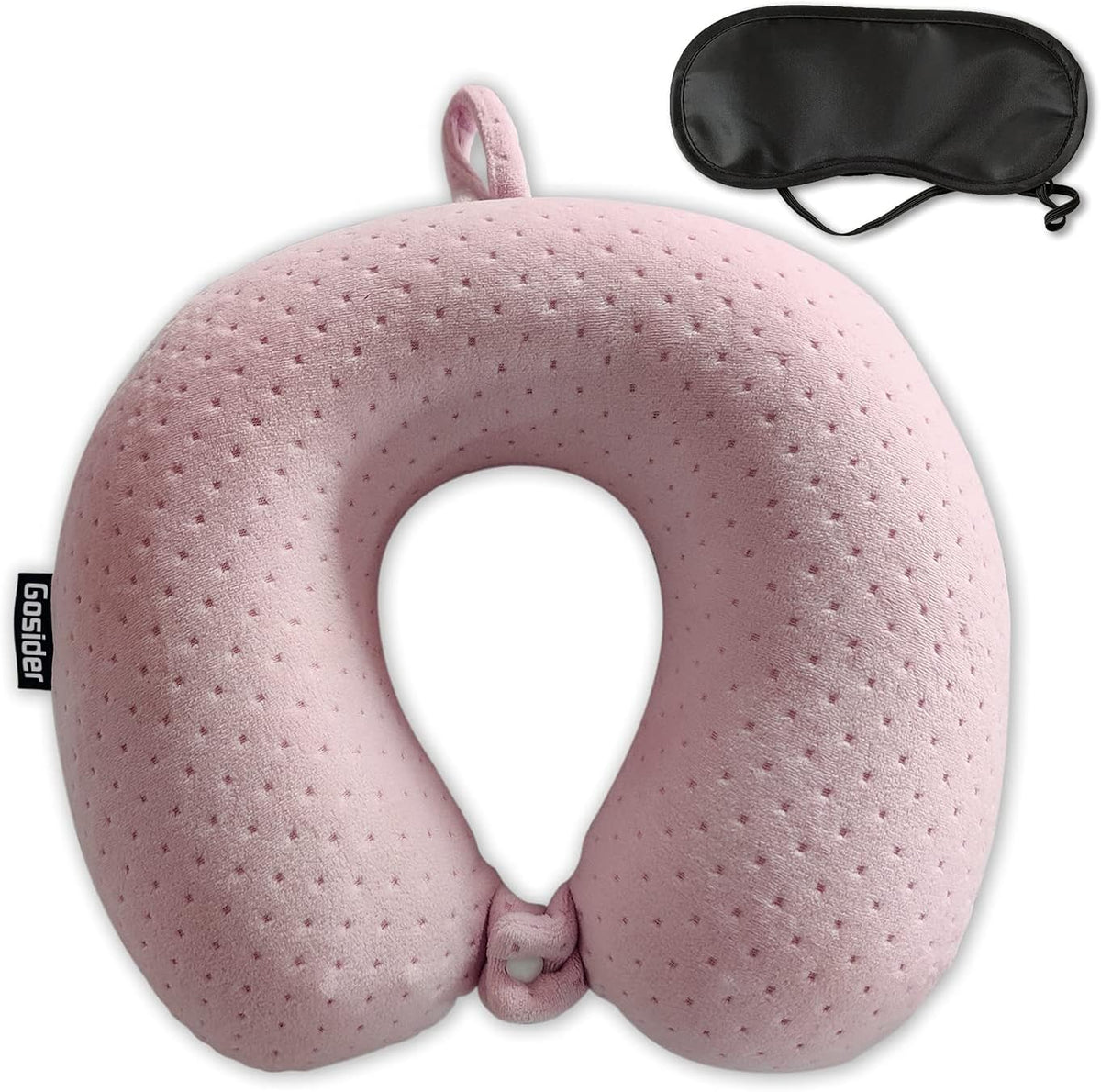 Neck Pillows for Sleeping, Memory Foam Travel Pillow, Pink