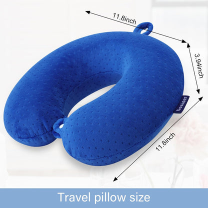 Neck Pillows for Sleeping, Memory Foam Travel Pillow, Pink