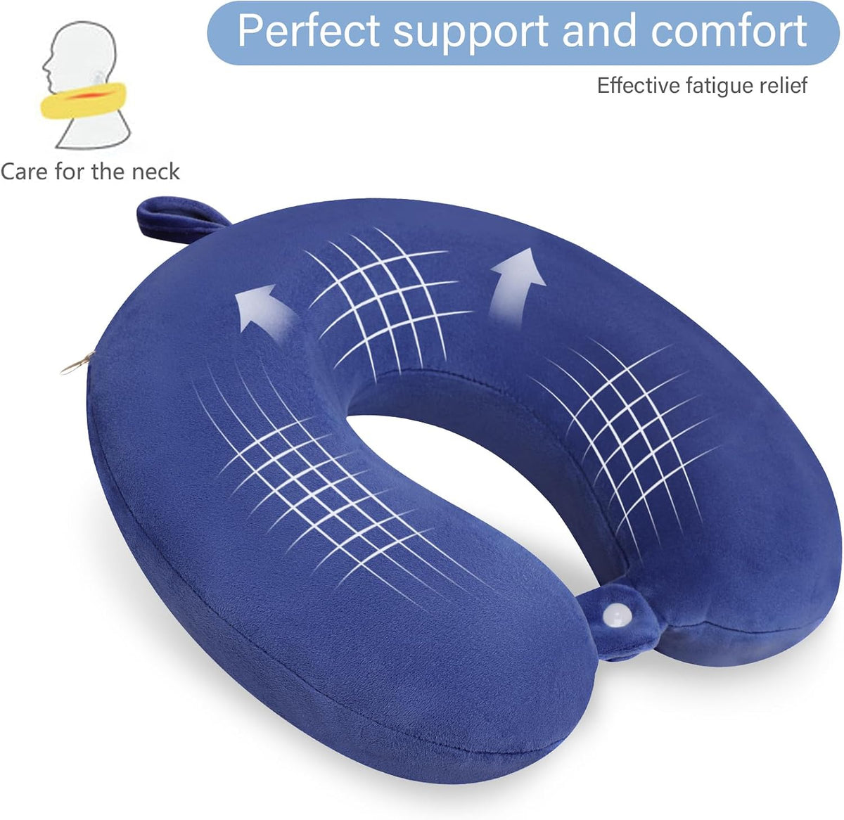 Neck Pillows for Sleeping, Memory Foam Travel Pillow, Pink