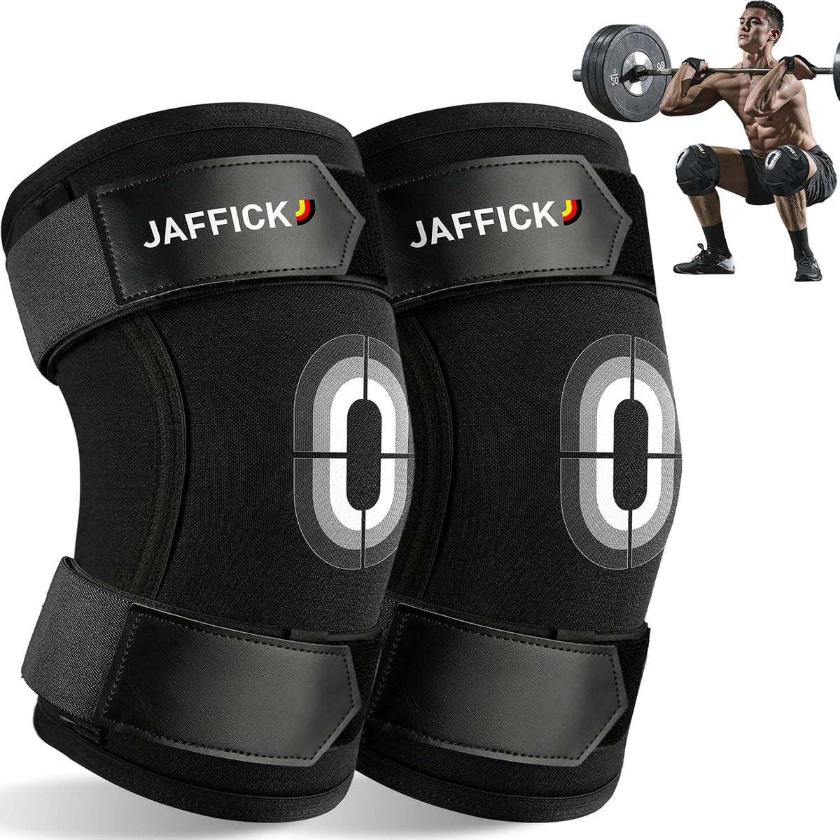 Knee Sleeves (1 Pair),Double Layer Compression Knee Braces for Suitable for Squats, Weightlifting, Powerlifting, Gym Exercises, Unique Pressure Belt Design，7MM Neoprene Sleeves