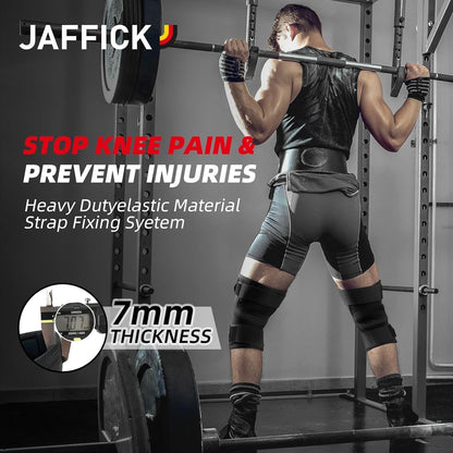 Knee Sleeves (1 Pair),Double Layer Compression Knee Braces for Suitable for Squats, Weightlifting, Powerlifting, Gym Exercises, Unique Pressure Belt Design，7MM Neoprene Sleeves