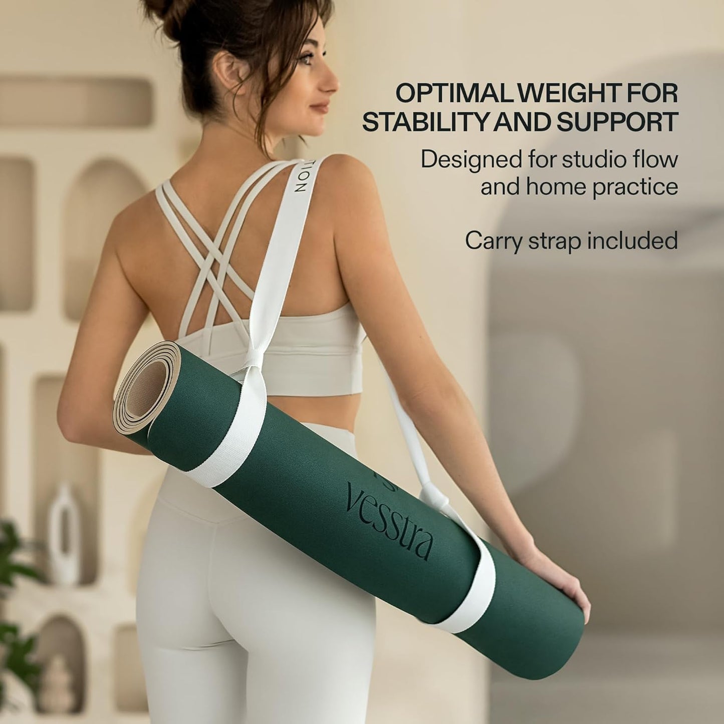 Premium Yoga Mat – Sweat-Activated Non-Slip PU Grip I Natural Rubber Base I 4mm for Yoga, Pilates & Workouts