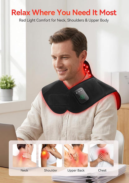 Red Light Therapy for Neck Shoulders, 660nm&850nm Infrared Light Therapy