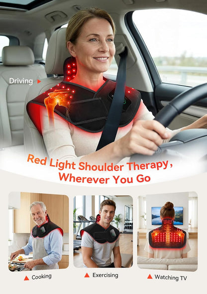 Red Light Therapy for Neck Shoulders, 660nm&850nm Infrared Light Therapy