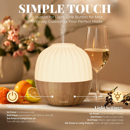 Essential Oil Diffuser for Home, 100ml Small Aromatherapy Diffuser