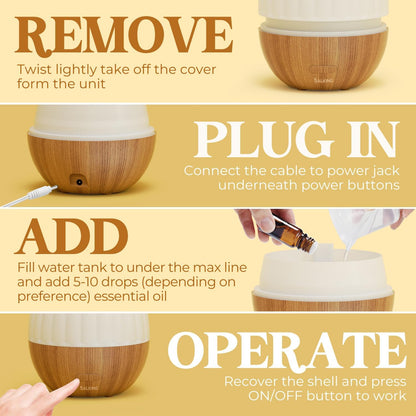 Essential Oil Diffuser for Home, 100ml Small Aromatherapy Diffuser