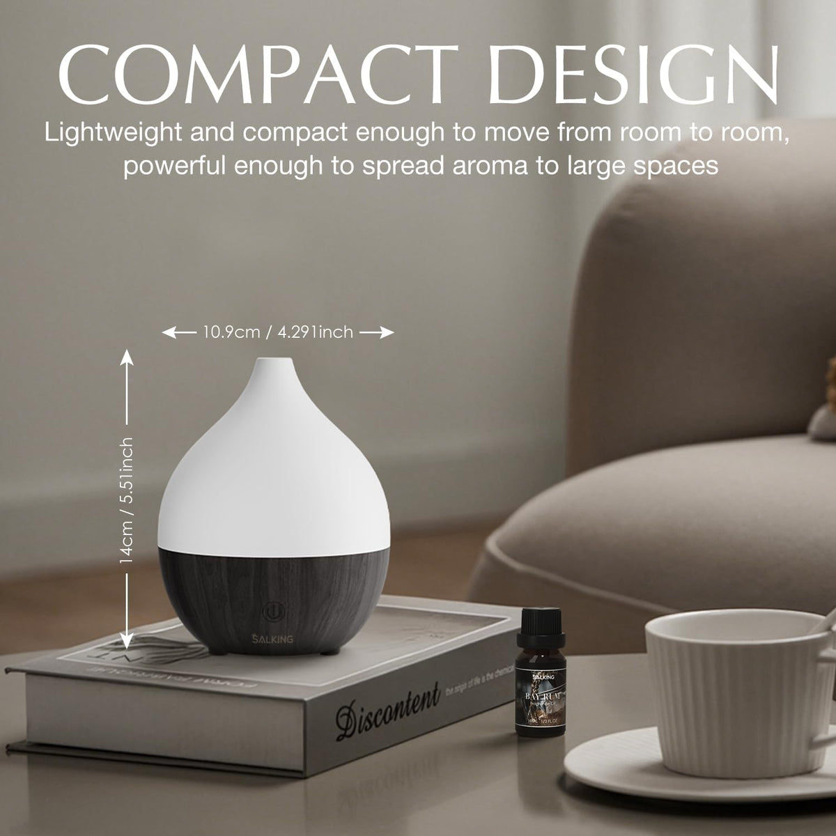 Essential Oil Diffuser for Home, 100ml Small Aromatherapy Diffuser
