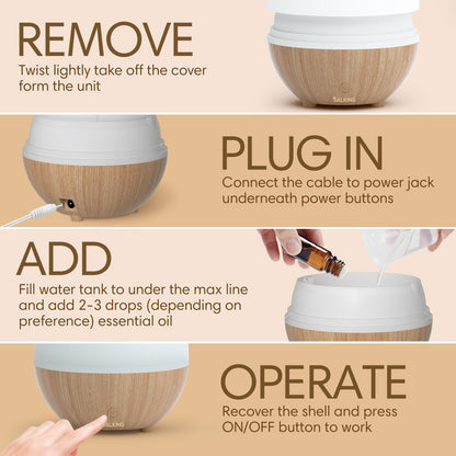 Essential Oil Diffuser for Home, 100ml Small Aromatherapy Diffuser