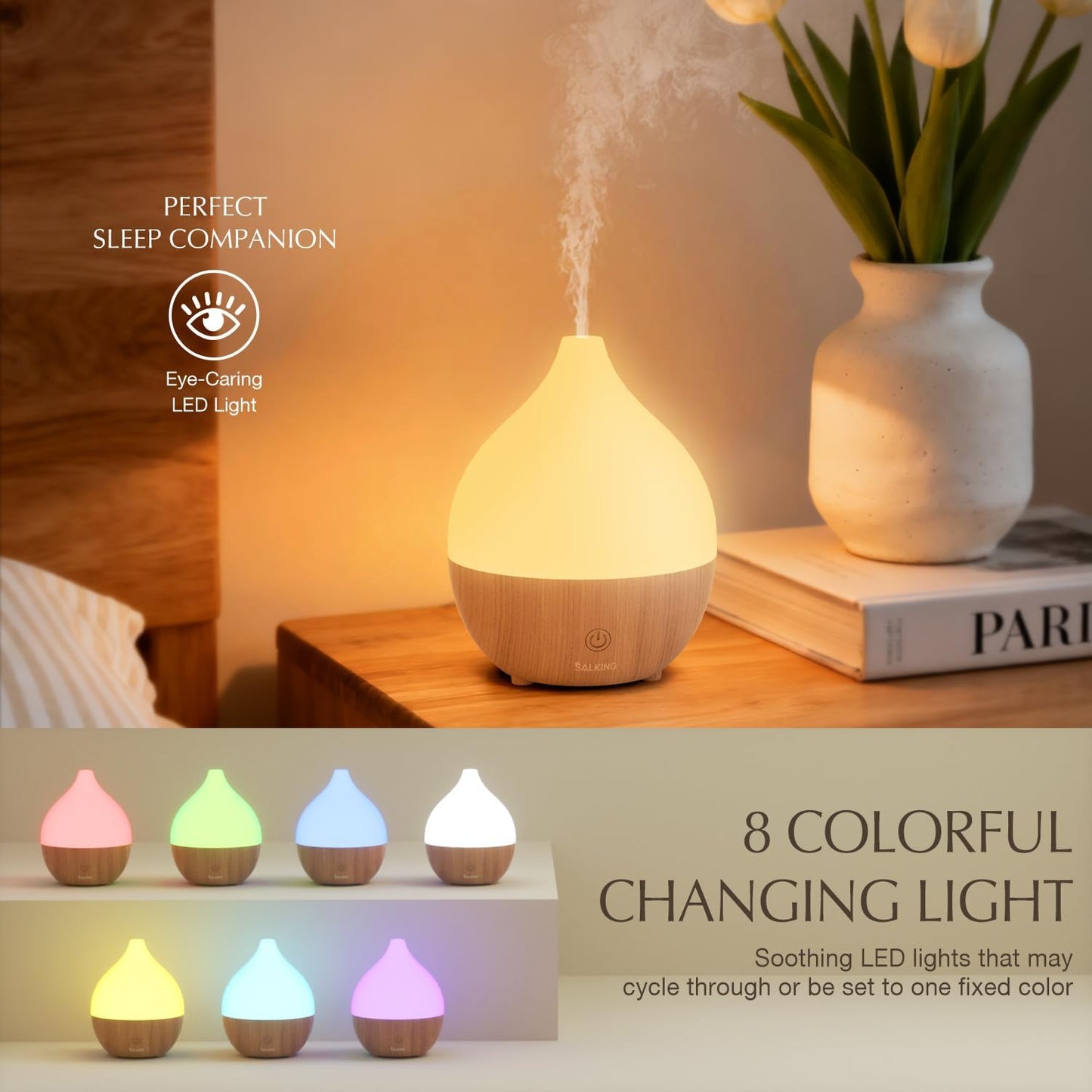 Essential Oil Diffuser for Home, 100ml Small Aromatherapy Diffuser