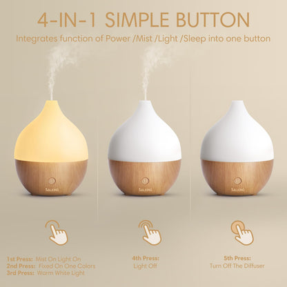 Essential Oil Diffuser for Home, 100ml Small Aromatherapy Diffuser