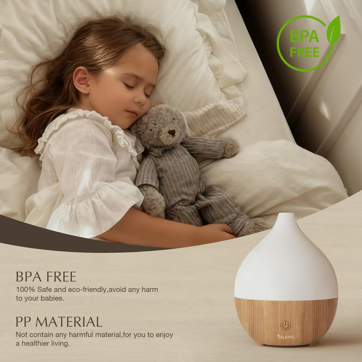 Essential Oil Diffuser for Home, 100ml Small Aromatherapy Diffuser