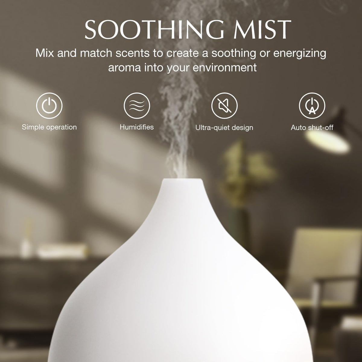 Essential Oil Diffuser for Home, 100ml Small Aromatherapy Diffuser