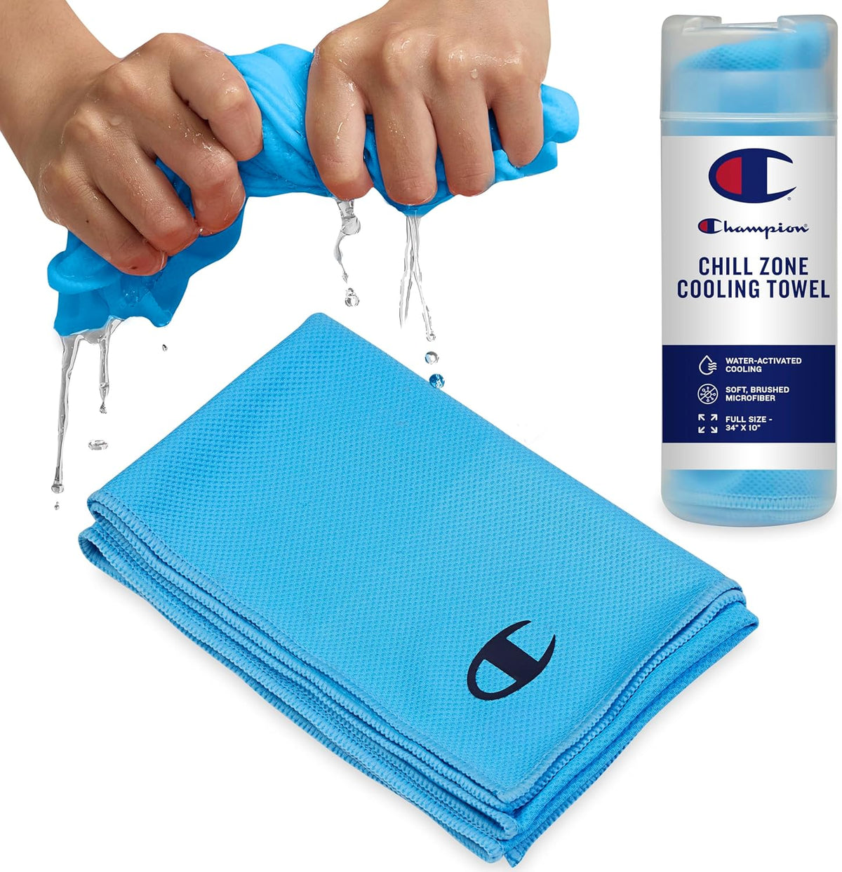 Face & Neck Cooling Towel, 34"x10" (Knockout Pink)