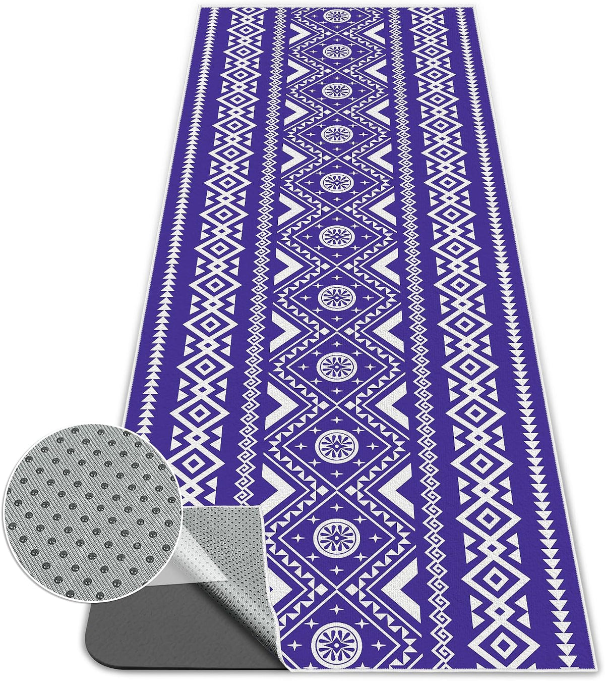 Yoga Towel,Absorbent Yoga Mat Towel for Hot Yoga Non Slip,Stylish Prints,Ideal for Workouts,Hot Yoga,Bikram,Pilates Equipment,72 x 27 in,Gradient Mandala