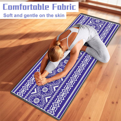 Yoga Towel,Absorbent Yoga Mat Towel for Hot Yoga Non Slip,Stylish Prints,Ideal for Workouts,Hot Yoga,Bikram,Pilates Equipment,72 x 27 in,Gradient Mandala