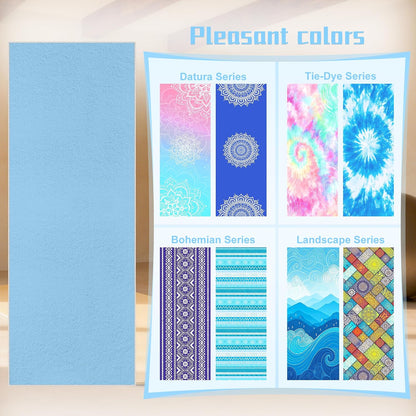 Yoga Towel,Absorbent Yoga Mat Towel for Hot Yoga Non Slip,Stylish Prints,Ideal for Workouts,Hot Yoga,Bikram,Pilates Equipment,72 x 27 in,Gradient Mandala
