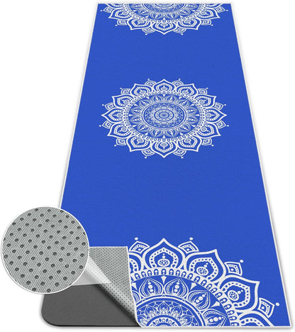 Yoga Towel,Absorbent Yoga Mat Towel for Hot Yoga Non Slip,Stylish Prints,Ideal for Workouts,Hot Yoga,Bikram,Pilates Equipment,72 x 27 in,Gradient Mandala