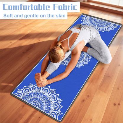 Yoga Towel,Absorbent Yoga Mat Towel for Hot Yoga Non Slip,Stylish Prints,Ideal for Workouts,Hot Yoga,Bikram,Pilates Equipment,72 x 27 in,Gradient Mandala