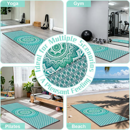 Yoga Towel,Absorbent Yoga Mat Towel for Hot Yoga Non Slip,Stylish Prints,Ideal for Workouts,Hot Yoga,Bikram,Pilates Equipment,72 x 27 in,Gradient Mandala