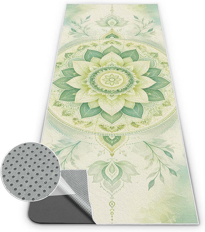 Yoga Towel,Absorbent Yoga Mat Towel for Hot Yoga Non Slip,Stylish Prints,Ideal for Workouts,Hot Yoga,Bikram,Pilates Equipment,72 x 27 in,Gradient Mandala