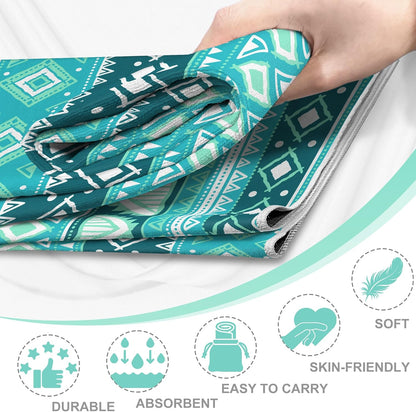 Yoga Towel,Absorbent Yoga Mat Towel for Hot Yoga Non Slip,Stylish Prints,Ideal for Workouts,Hot Yoga,Bikram,Pilates Equipment,72 x 27 in,Gradient Mandala