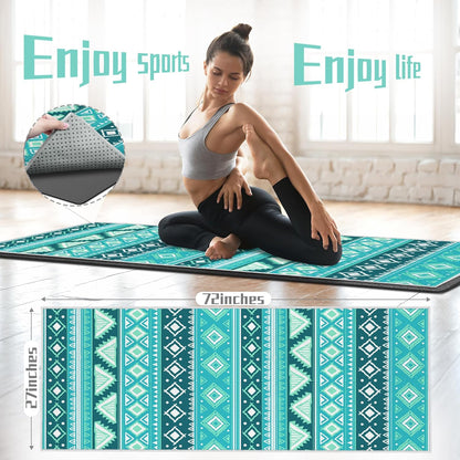 Yoga Towel,Absorbent Yoga Mat Towel for Hot Yoga Non Slip,Stylish Prints,Ideal for Workouts,Hot Yoga,Bikram,Pilates Equipment,72 x 27 in,Gradient Mandala