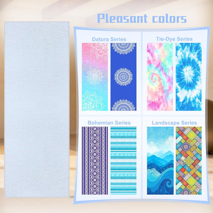 Yoga Towel,Absorbent Yoga Mat Towel for Hot Yoga Non Slip,Stylish Prints,Ideal for Workouts,Hot Yoga,Bikram,Pilates Equipment,72 x 27 in,Gradient Mandala