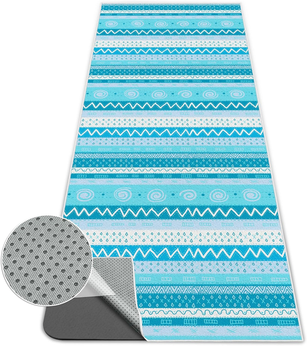 Yoga Towel,Absorbent Yoga Mat Towel for Hot Yoga Non Slip,Stylish Prints,Ideal for Workouts,Hot Yoga,Bikram,Pilates Equipment,72 x 27 in,Gradient Mandala