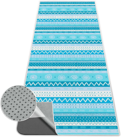 Yoga Towel,Absorbent Yoga Mat Towel for Hot Yoga Non Slip,Stylish Prints,Ideal for Workouts,Hot Yoga,Bikram,Pilates Equipment,72 x 27 in,Gradient Mandala
