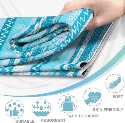 Yoga Towel,Absorbent Yoga Mat Towel for Hot Yoga Non Slip,Stylish Prints,Ideal for Workouts,Hot Yoga,Bikram,Pilates Equipment,72 x 27 in,Gradient Mandala