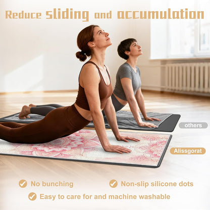 Yoga Towel,Absorbent Yoga Mat Towel for Hot Yoga Non Slip,Stylish Prints,Ideal for Workouts,Hot Yoga,Bikram,Pilates Equipment,72 x 27 in,Gradient Mandala