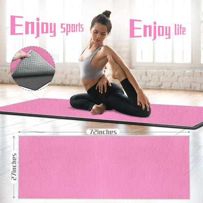 Yoga Towel,Absorbent Yoga Mat Towel for Hot Yoga Non Slip,Stylish Prints,Ideal for Workouts,Hot Yoga,Bikram,Pilates Equipment,72 x 27 in,Gradient Mandala