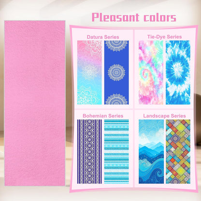 Yoga Towel,Absorbent Yoga Mat Towel for Hot Yoga Non Slip,Stylish Prints,Ideal for Workouts,Hot Yoga,Bikram,Pilates Equipment,72 x 27 in,Gradient Mandala