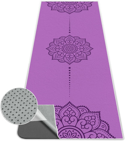 Yoga Towel,Absorbent Yoga Mat Towel for Hot Yoga Non Slip,Stylish Prints,Ideal for Workouts,Hot Yoga,Bikram,Pilates Equipment,72 x 27 in,Gradient Mandala