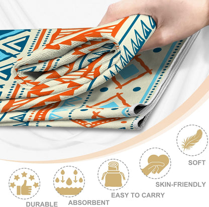 Yoga Towel,Absorbent Yoga Mat Towel for Hot Yoga Non Slip,Stylish Prints,Ideal for Workouts,Hot Yoga,Bikram,Pilates Equipment,72 x 27 in,Gradient Mandala