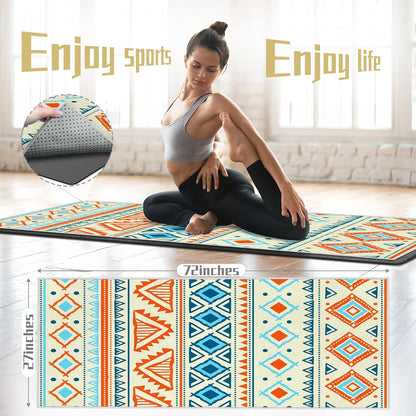 Yoga Towel,Absorbent Yoga Mat Towel for Hot Yoga Non Slip,Stylish Prints,Ideal for Workouts,Hot Yoga,Bikram,Pilates Equipment,72 x 27 in,Gradient Mandala