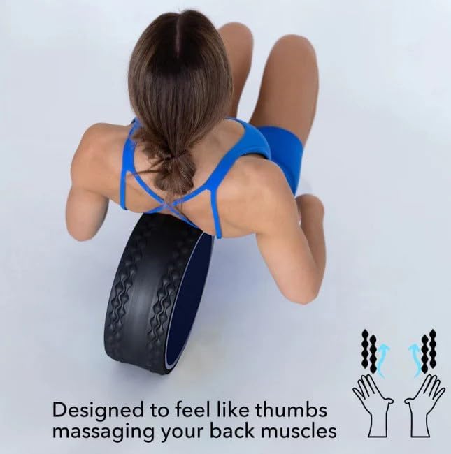 Premium 5-Pack Foam Roller | Yoga Wheel Back Stretcher, Muscle Roller, Massage Roller, Back Cracker