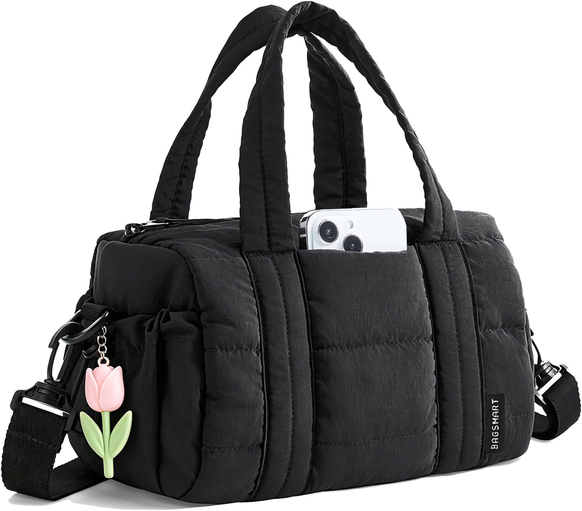Reiki Gym Bag for Women Puffy Yoga Mat Travel Weekender Duffle Bag | Lint-Resistant Lining, Wet-Dry Pocket & Anti-Slip Mat Loop, Ultra-Light, Roomy for Workout Gear, Water Bottle, Travel, Sports