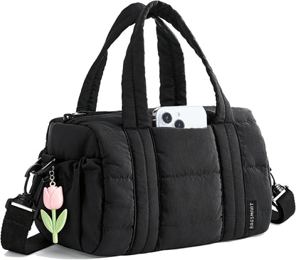 Reiki Gym Bag for Women Puffy Yoga Mat Travel Weekender Duffle Bag | Lint-Resistant Lining, Wet-Dry Pocket & Anti-Slip Mat Loop, Ultra-Light, Roomy for Workout Gear, Water Bottle, Travel, Sports