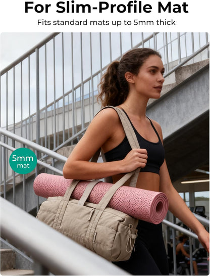 Reiki Gym Bag for Women Puffy Yoga Mat Travel Weekender Duffle Bag | Lint-Resistant Lining, Wet-Dry Pocket & Anti-Slip Mat Loop, Ultra-Light, Roomy for Workout Gear, Water Bottle, Travel, Sports