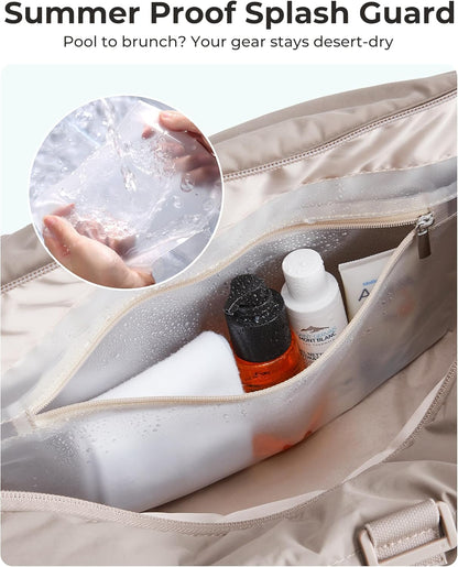 Reiki Gym Bag for Women Puffy Yoga Mat Travel Weekender Duffle Bag | Lint-Resistant Lining, Wet-Dry Pocket & Anti-Slip Mat Loop, Ultra-Light, Roomy for Workout Gear, Water Bottle, Travel, Sports